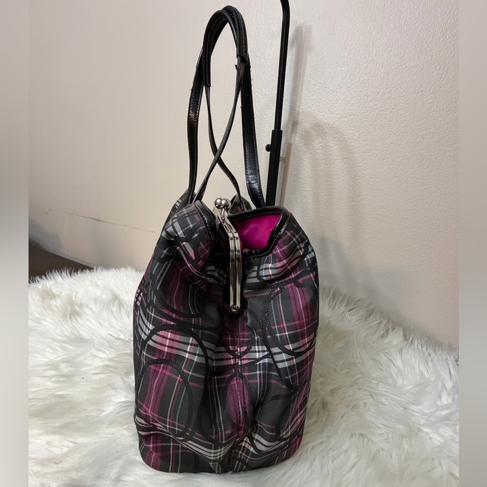 Coach Multicolor Plaid Tote Bag - Picture 5 of 14